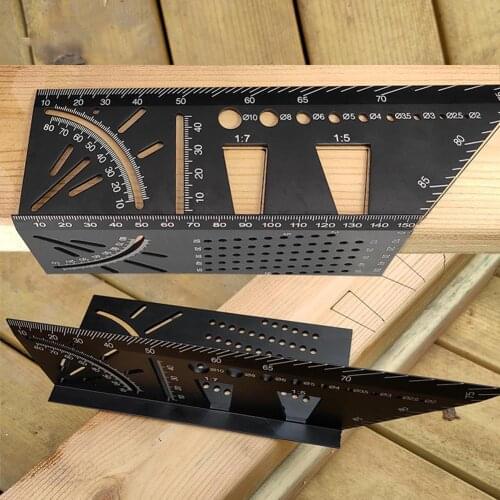 Aluminum/Plastic Woodworking Scriber Mark Line Gauge Dovet Maker Template Guide Tool Vertical Angle Calibration Guide