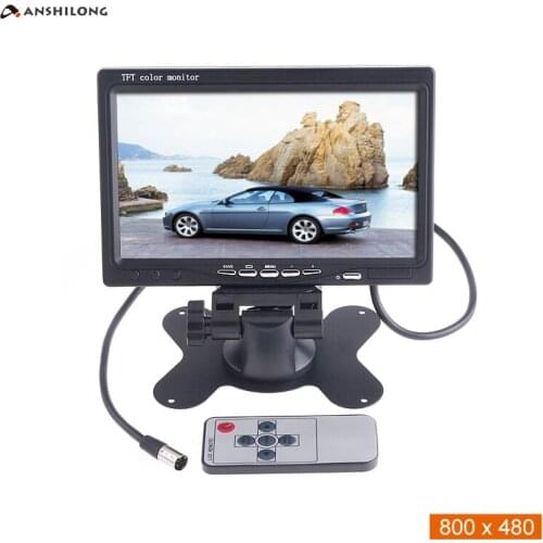 ANSHILONG Car Automobiles 7" TFT LCD In-Dash Monitor 800 x 480 Resolution 12V-24V For Truck / Van / Caravan / Trailers