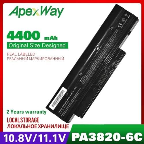 ApexWay 5200mAH PA3820 LAPTOP Battery for TOSHIBA Mini NB500 NB505 NB525-00H PABAS231 NB550D-10G NB550D/00J