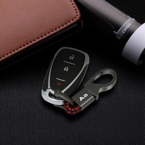 Car Key Ring Leather Zinc Alloy Weave Straps For Audi A4 A6 A8 B6 B8 B7 A6 C5 C6 C7 A3 A5 Q3 Q5 Q7 Car Accessories