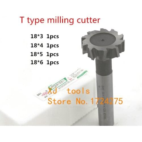 Free Shipping 4pcs/set 18mm Straight shank T cutter superhard T T slot cutter cnc milling machine tool18mm * 3mm 4mm 5mm 6mm