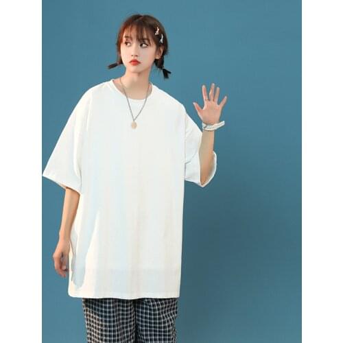 T-Shirt Fashion for Men and Women Summer Short Sleeve Cotton T-Shirt High Quality Casual Loose Simple Style 100 100% Cotton T-Sh