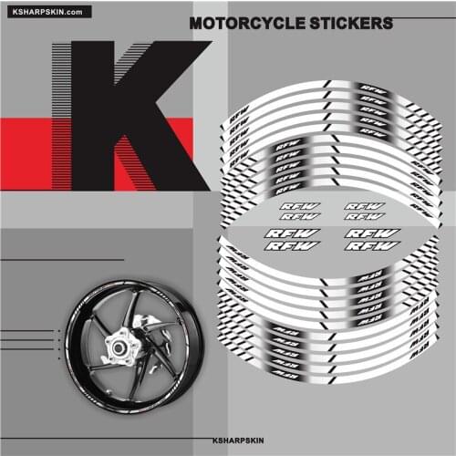 Hot Sale Motorcycle tyre Stickers inner wheel reflective decoration decals for APRILIA RFW