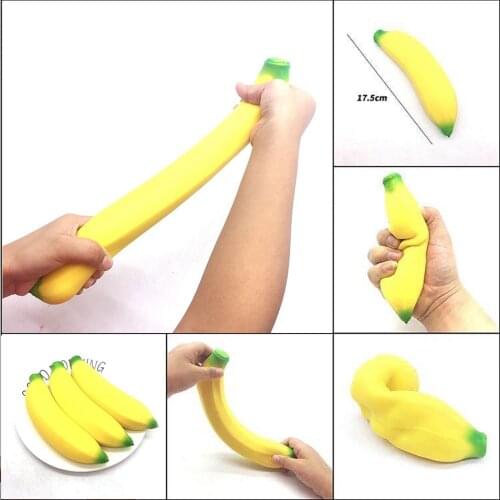 2021 Jumbo Banana Stress Reliever Scented Super Slow Rising Kids Squeeze Toy Kawaii Big Size Popit Antistress Pop It Fidget Toys
