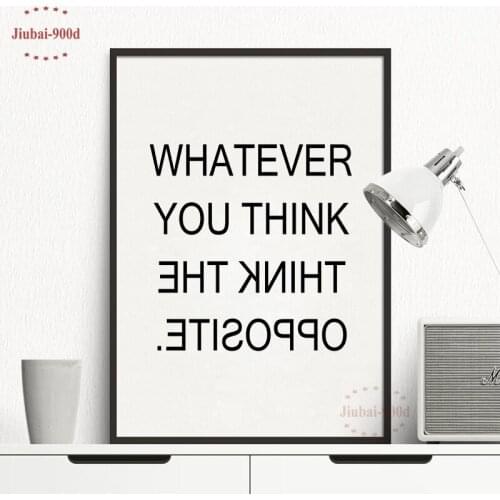 Think Opposite Quote Canvas Art Print Painting Poster, Wall Picture for Home Decoration, Wall Decor YE127