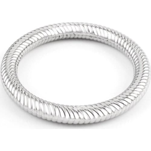 New Fashion Classic Womens Bangles Silver Color Gold 316L Stainless Steel waterproof Bracelet Simple Trendy Jewelry Accesories