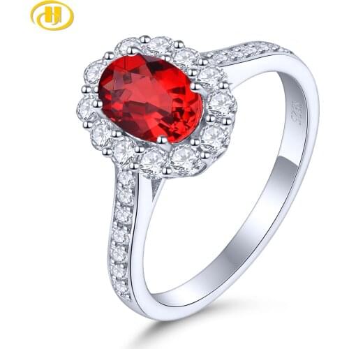 Natural Oval 7*5mm Sun Stone (Red Labradorite) Solid 925 Sterling Silver Ring Classic Design Best Gift for Women