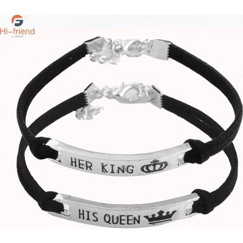 Creative Romantic Trend Love Bracelet Her King His Queen Couple Bracelet Fashion Love Anniversary Jewelry