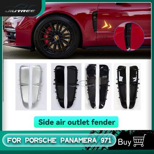For Porsche Panamera 971 Carbon Fiber Door Side Vent Air Flow Fender Outlet Cover Trim Wing Car Modification Accessories