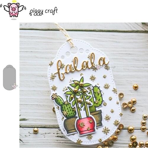 Piggy Craft metal cutting dies cut die mold Hole label tag Scrapbook paper craft knife mould blade punch stencils dies