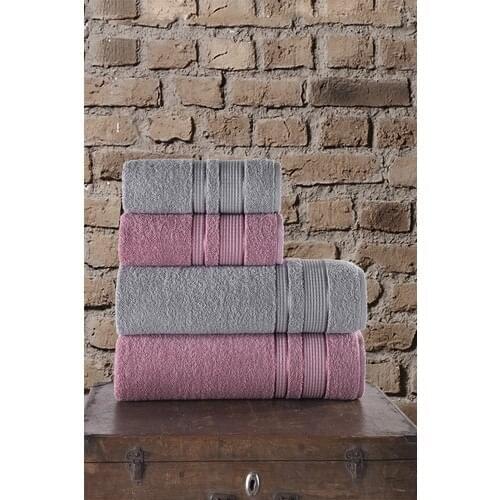 Julie Silky Bath Towel Set 4'lü