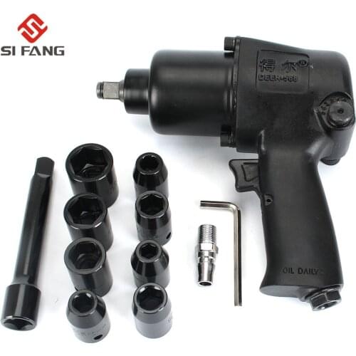 1/2" Twin Hammer Air Impact Wrench Set w/Sockets Max Torque 660N.m Pneumatic Sleeve Pneumatic Tools Super Quality