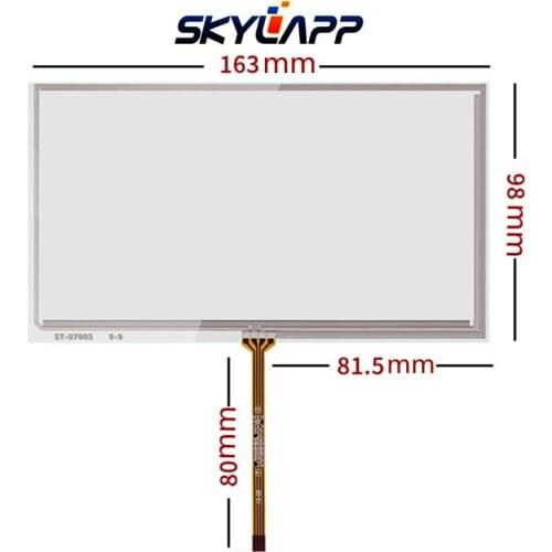 New 7''inch 4 wire TouchScreen For DVD GPS 163mm*98mm Resistance Handwritten Touch Panel Screen Glass Digitizer Repair Free Post