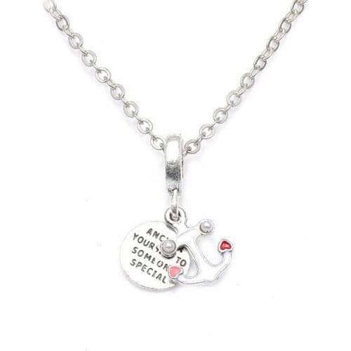 Panjia alloy silver plated jewelry new love ship sight necklace boutique gift wholesale factory direct sales