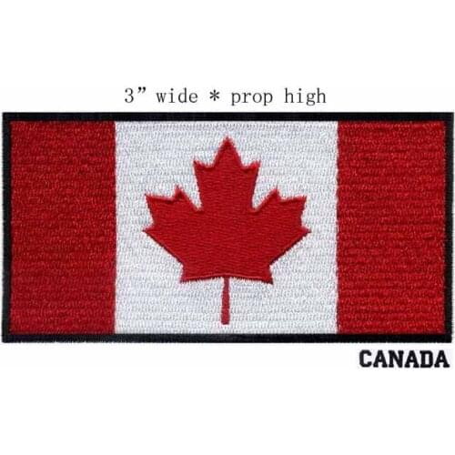 3" wide Canada embroidery flag patch patches for Red means ocean/National/Maple leaves of country