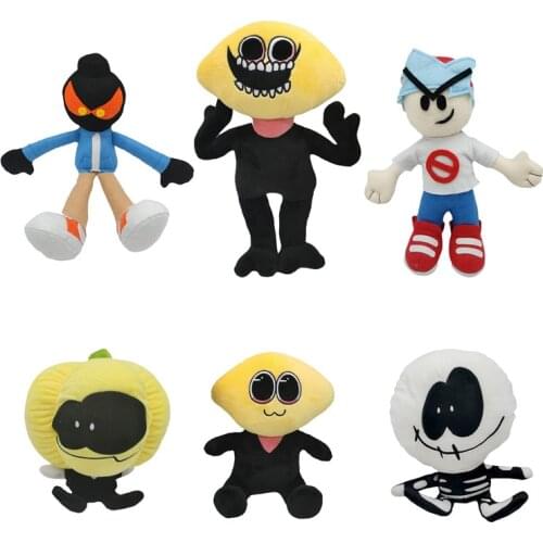 20-37cm Cute Cartoon Game Doll Skid and Pump Friday Night Funkin Anime Stuffed Plush Stuffed Toys for Kids Baby Children Gifts