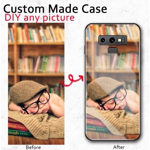 Customized gift DIY glass Case For Samsung Note 8 9 10 Plus Samsung S20 S10 S8 S9 Plus S10e S20 Ultra Print Photo Cover shell