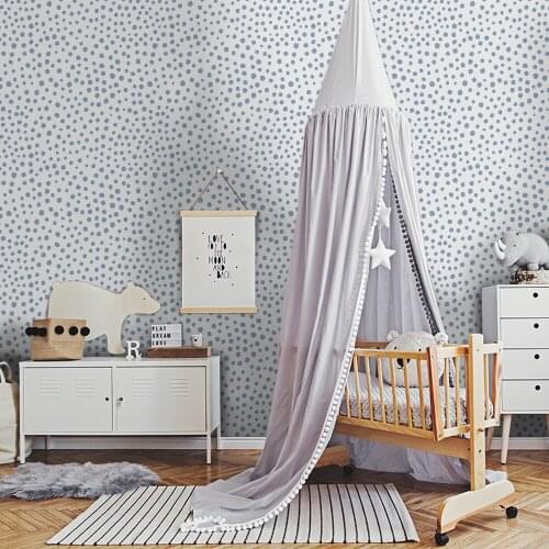 Blue Mini Dots Cartoon Furniture Decal Wallpaper Living Room Adhesive Wall Paper Waterproof Wall Sticker for Children Room