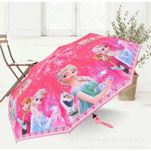 Disney Frozen Auto Open Close Girls umbrella folding parasol children umbrella portable Windproof Travel Umbrella kids umbrella