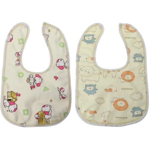 Random Style Baby Bib Velvet Waterproof Baby Care Feeding Printing Bibs Towel Multi Color