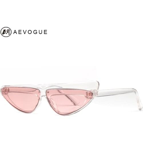 AEVOGUE Sunglasses Women Unique Asymmetry Frame Sexy Small Triangle Sun Glasses Cool Modern Cat Eye Shades Unisex AE0597
