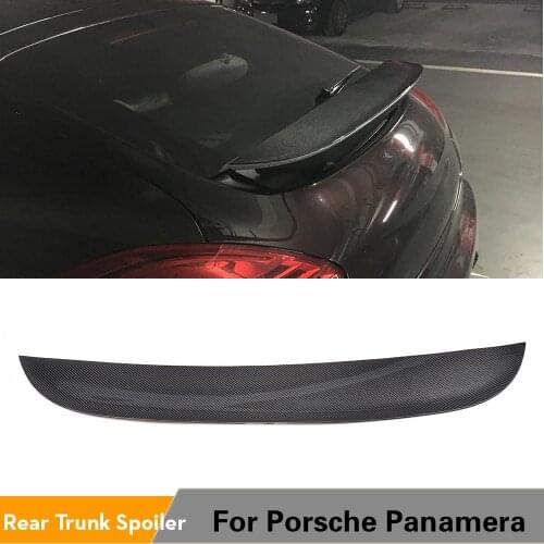 Carbon Fiber / FRP Unpainted Rear Trunk Boot Lip Spoiler Wing for Porsche Panamera 2014 - 2016 Rear Duck Spoiler Car Styling