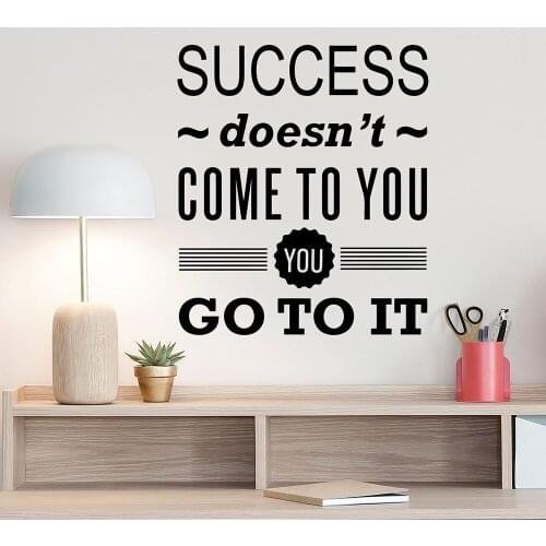 Success Wall Decal Office Poster Inspiring Quote Sticker Vinyl Lettering Wall Sticker for Bedroom Home Interior Decoration D707