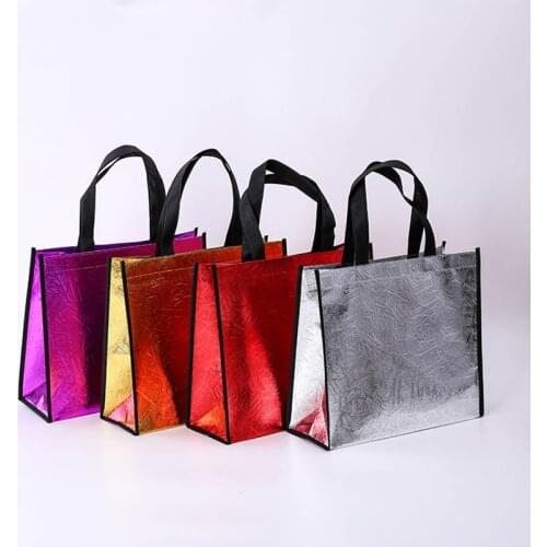 Waterproof Laser Glitter Shopping Bag Large Capacity Reusable Travel Storage Bags Female Handbag Grocery Tote Eco Bag
