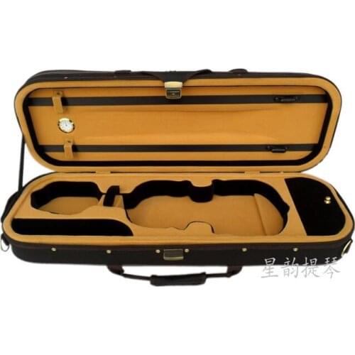 Coffee side waterproof and moistureproof portable double violin case 1/4, 2 / 4 3/4 4 / 4, 1 / 8