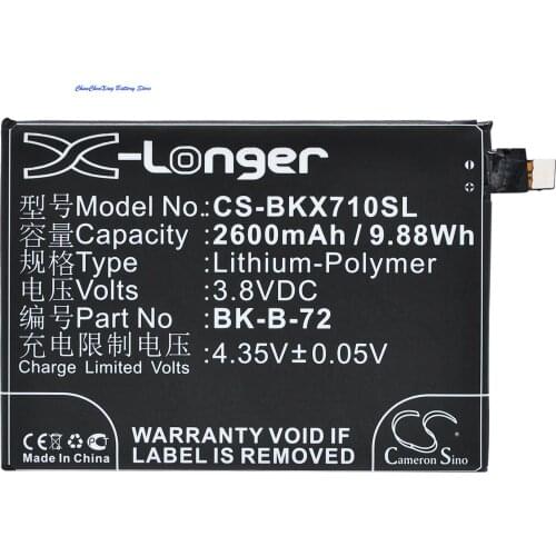 Cameron Sino High Quality 2600mAh Battery BK-B-72 for BBK VIVO X710L