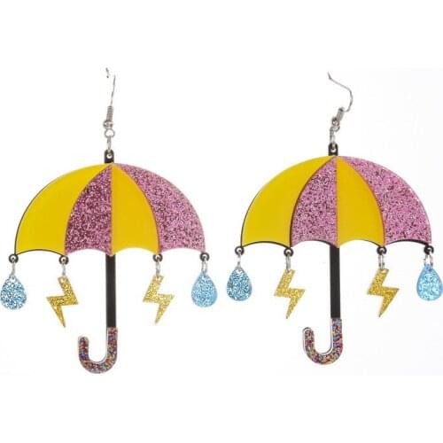 2021 Women Punk Earrings Umbrella Pandent Earrings Charm Hip Hop Girls Gift Cute Hook acrylic jewelry Evening Party Earring