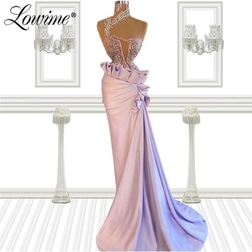 Purple Crystal Plus Size Prom Dresses Long Mermaid Elegant Evening Gowns 2021 Party Dresses Women Vestido De Festa Custom Made