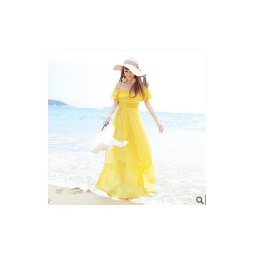2020 Summer high quality chiffon Bohemian dress, beach dress, Fashion dress for women large size