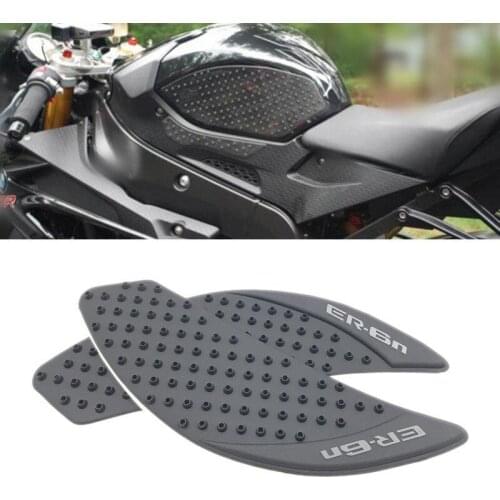 1 Pair Motorcycle Tank Pad Protector Sticker Decal Gas Knee Grip Tank Traction Pad Side Fit for Kawasaki ER-6N 06-15 Accessories