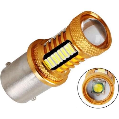 2Pcs 1156 7506 BA15S P21W R5W 1200Lm LED Car Tail Bulb Brake Lights Auto Reverse Lamp Daytime Running Light White