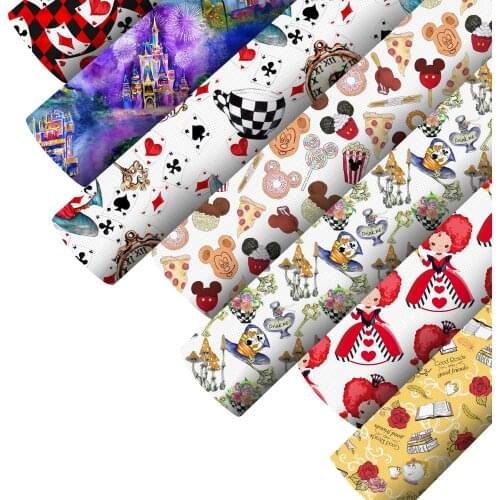 20*33cm Cartoon Smooth Faux Synthetic Leather Fabric For Bows Leather Crafts DIY Handmade Material,1Yc20849