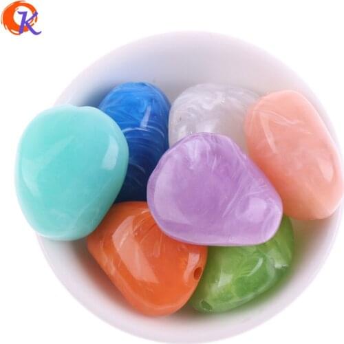 Choose Color Cordial Design 27x32mm 48pcs/lot Acrylic Marble Effect Irregular Shape Beads For DIY Beads Jewelry Necklace Making