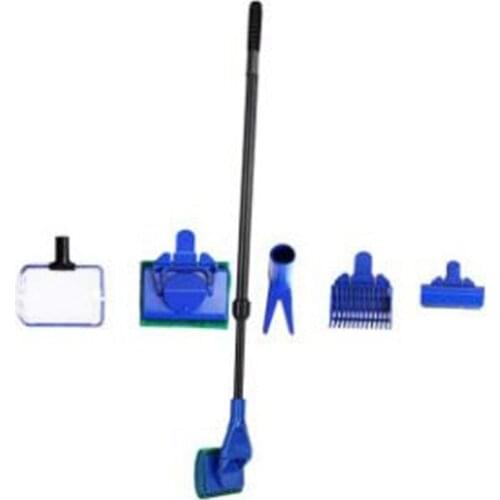 Hot Sale Fish Tank Aquarium Cleaning Tool Cleaning Brush Extension Handle Five-In-One Cleaning Kit