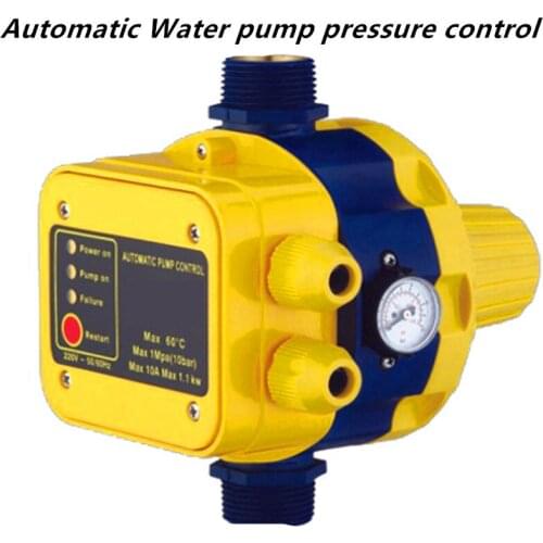 Automatic Water Pump Pressure Switch Electric Controller w/Gauge Home Accessories