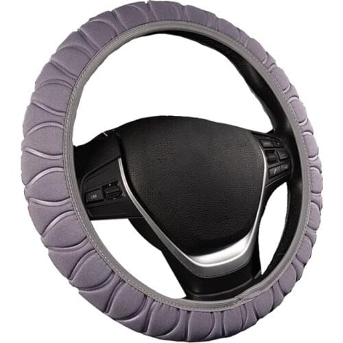 Car Steering Wheel Cover Without Inner Ring Elastic Band For 37-38CM/14.5-15" M Size Steering-Wheel Braid on Hand Bar Protector