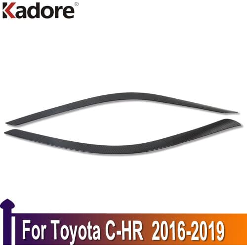 For Toyota C-HR CHR 2016 2017 2018 2019 ABS Chrome Auto Front Head Light Lamp Cover Trim Headlight Eyebrow Strips Car Styling