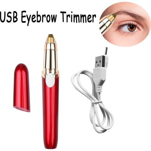 Electric Eyebrow Trimmer Mini Trimmer for Nose Lip Hair Epilator Eyebrow Facial Hair Removal Painless Eye Brow Shaver for Famale
