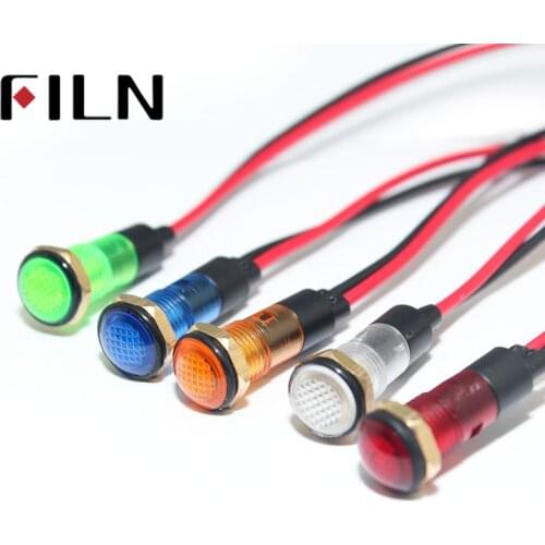 FILN 8mm FILN 6volt 120v 12V 24V led light indicator lamp pilot light signal light