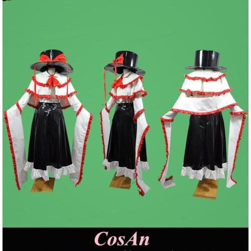 Game Touhou Project Nagae Iku Cosplay Costume Black White Assorted Color Patent Leather Uniform Role Play Clothing Custom-Make