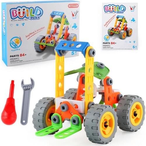 Stacking Toy Set Non-toxic Assembly Engineering Vehicle Kit Building Models Enlighten Construction For Kids Push Forklifts Car