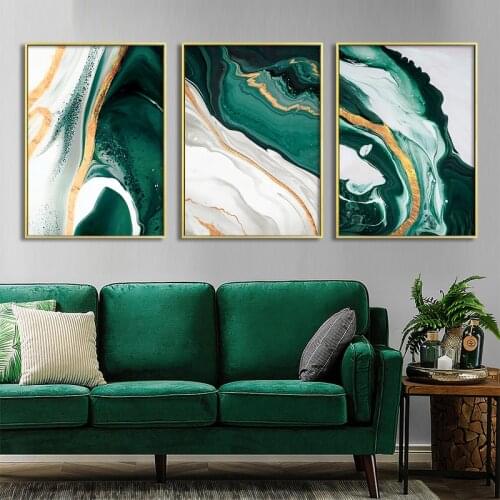Minimalist Abstract Wall Poster Modern Style Canvas Print Green Texture Painting Contemporary Art Room Decoration Picture
