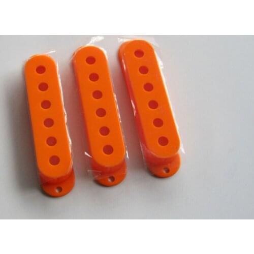 KAISH Set of 3 Single Coil Guitar Pickup Cover 52mm Pole fits ST Orange