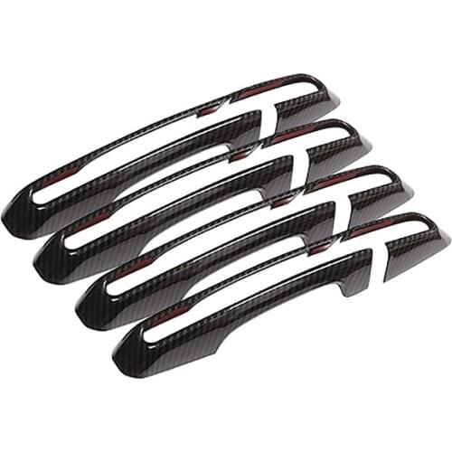 8pcs Carbon Fiber Abs Chrom Car Door Handle Trim for Land Rover Discovery Sport Lr5 Lr4 for Range Rover Sport Evoque Lr405