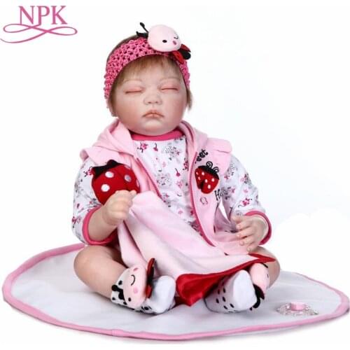 NPK Reborn Babies Doll 55cm Vinyl Princess Toddler Doll With Beautiful Clothes Birthday Gift Present Girls Brinquedos