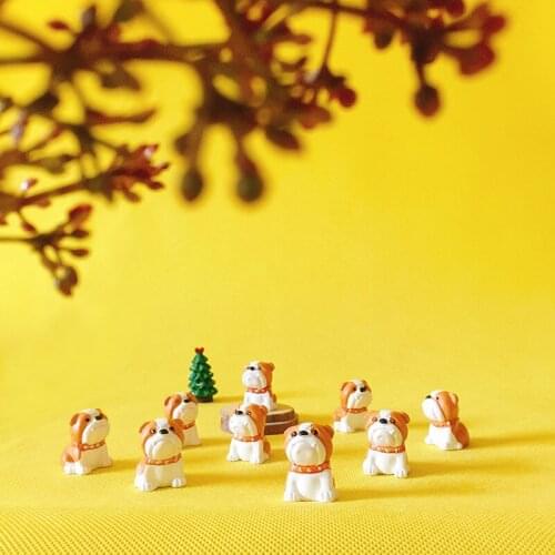 Sale~10Pcs pug/dog/puppy/fairy garden gnome/moss terrarium decor/crafts/bonsai/bottle garden/home table decor/r034 DIY